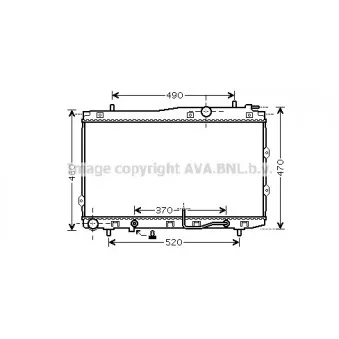 Radiateur, refroidissement du moteur AVA QUALITY COOLING KA2090