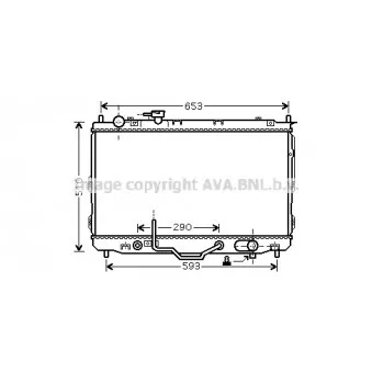 Radiateur, refroidissement du moteur AVA QUALITY COOLING KA2096