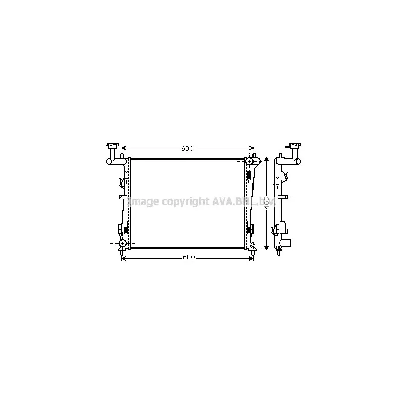Radiateur, refroidissement du moteur AVA QUALITY COOLING KA2097