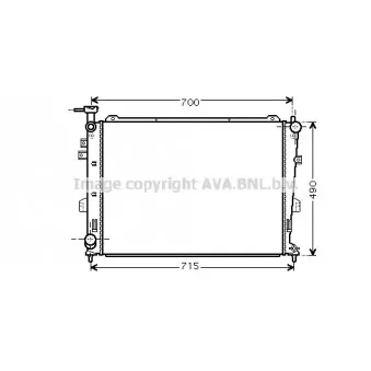 Radiateur, refroidissement du moteur AVA QUALITY COOLING KA2103