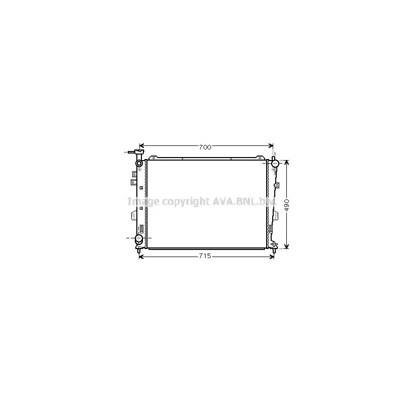 Radiateur, refroidissement du moteur AVA QUALITY COOLING KA2103