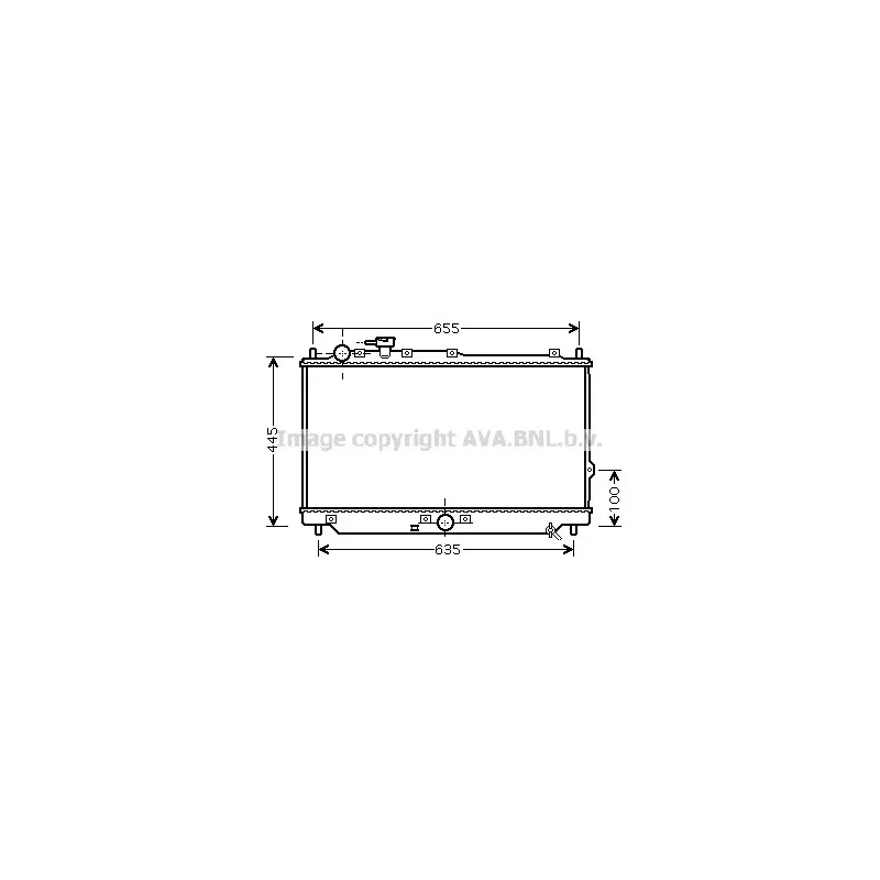 Radiateur, refroidissement du moteur AVA QUALITY COOLING KA2113