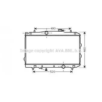 Radiateur, refroidissement du moteur AVA QUALITY COOLING KA2119