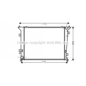 Radiateur, refroidissement du moteur AVA QUALITY COOLING KA2122