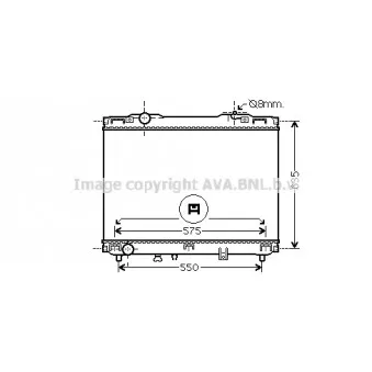 Radiateur, refroidissement du moteur AVA QUALITY COOLING KA2127