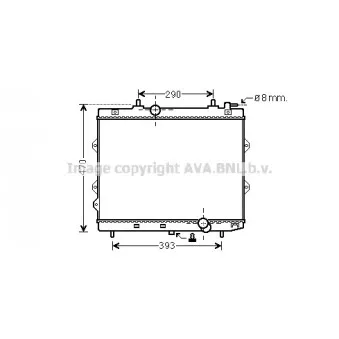 Radiateur, refroidissement du moteur AVA QUALITY COOLING