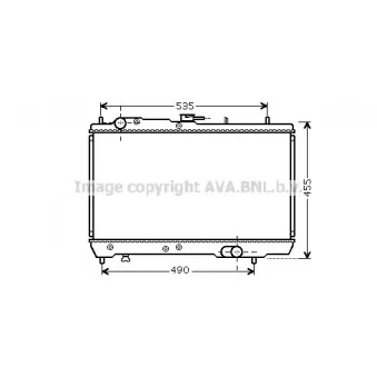 Radiateur, refroidissement du moteur AVA QUALITY COOLING KA2131