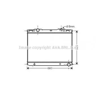 Radiateur, refroidissement du moteur AVA QUALITY COOLING KA2133