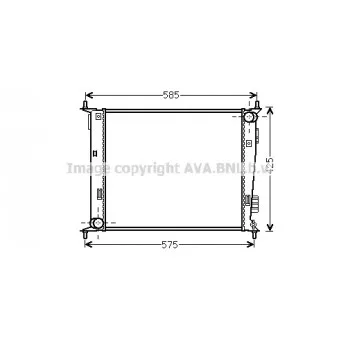 Radiateur, refroidissement du moteur AVA QUALITY COOLING KA2135