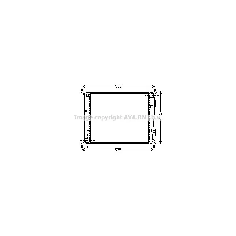Radiateur, refroidissement du moteur AVA QUALITY COOLING KA2135
