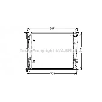 Radiateur, refroidissement du moteur AVA QUALITY COOLING KA2136
