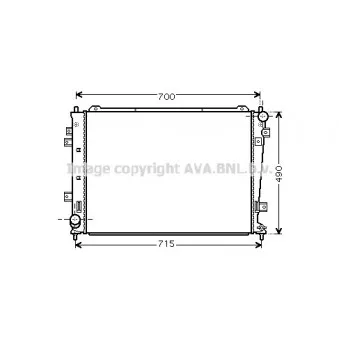 Radiateur, refroidissement du moteur AVA QUALITY COOLING
