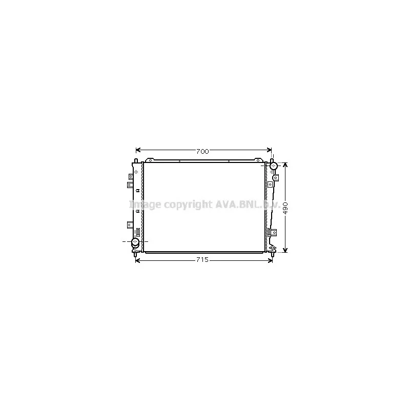 Radiateur, refroidissement du moteur AVA QUALITY COOLING KA2162