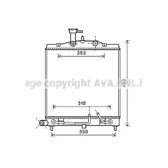 Radiateur, refroidissement du moteur AVA QUALITY COOLING KA2163