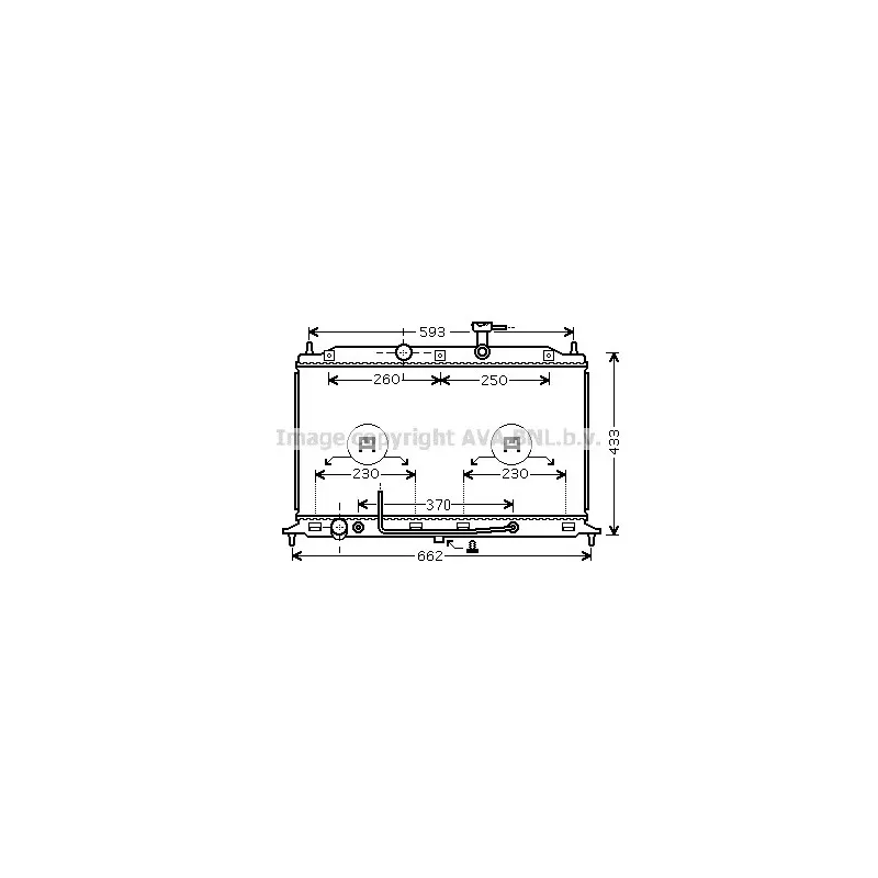 Radiateur, refroidissement du moteur AVA QUALITY COOLING KA2164