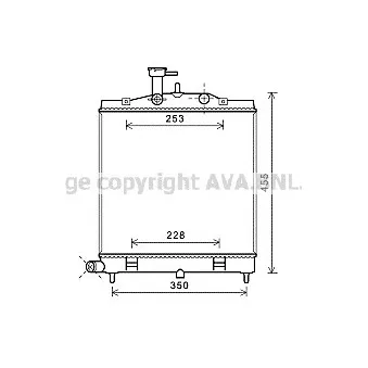 Radiateur, refroidissement du moteur AVA QUALITY COOLING KA2172