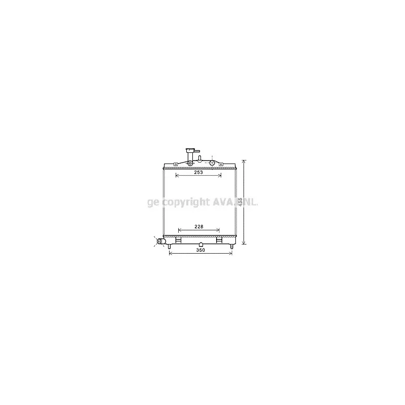 Radiateur, refroidissement du moteur AVA QUALITY COOLING KA2172