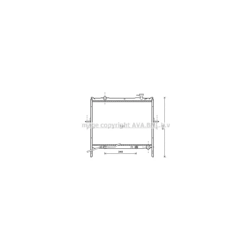 Radiateur, refroidissement du moteur AVA QUALITY COOLING KA2179