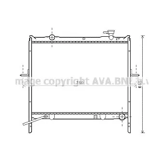 Radiateur, refroidissement du moteur AVA QUALITY COOLING KA2180