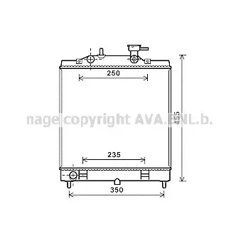 Radiateur, refroidissement du moteur AVA QUALITY COOLING KA2182