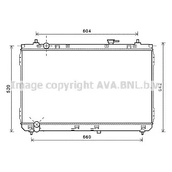 Radiateur, refroidissement du moteur AVA QUALITY COOLING KA2183