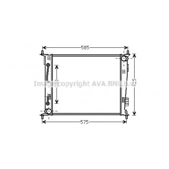 Radiateur, refroidissement du moteur AVA QUALITY COOLING KA2185
