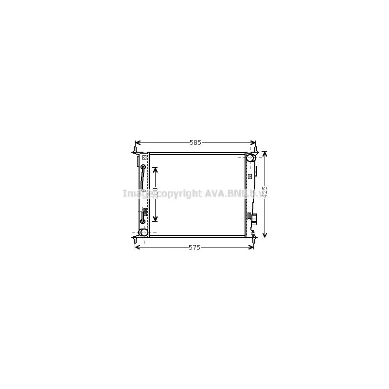 Radiateur, refroidissement du moteur AVA QUALITY COOLING KA2185