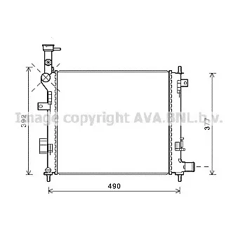 Radiateur, refroidissement du moteur AVA QUALITY COOLING KA2201