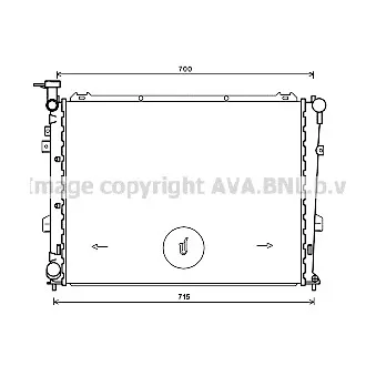 Radiateur, refroidissement du moteur AVA QUALITY COOLING KA2226