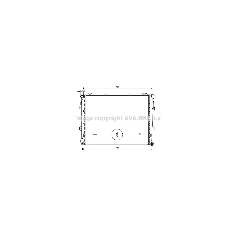 Radiateur, refroidissement du moteur AVA QUALITY COOLING KA2226