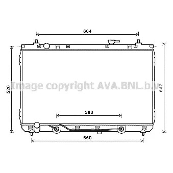 Radiateur, refroidissement du moteur AVA QUALITY COOLING KA2231