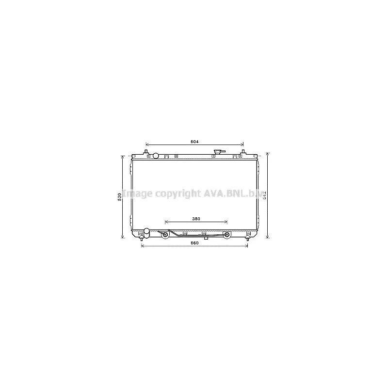 Radiateur, refroidissement du moteur AVA QUALITY COOLING KA2231