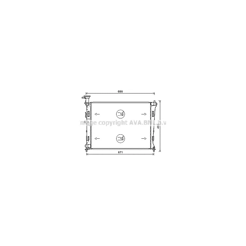 Radiateur, refroidissement du moteur AVA QUALITY COOLING KA2237