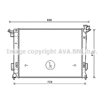Radiateur, refroidissement du moteur AVA QUALITY COOLING KA2238