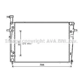 Radiateur, refroidissement du moteur AVA QUALITY COOLING KA2251