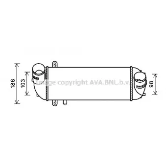 Intercooler, échangeur AVA QUALITY COOLING KA4212