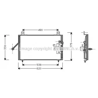 Condenseur, climatisation AVA QUALITY COOLING KA5003