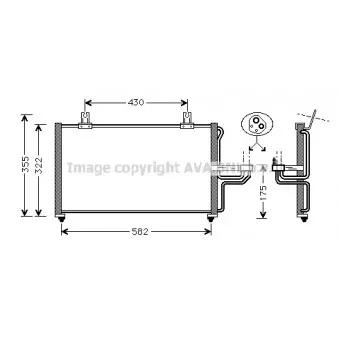 Condenseur, climatisation AVA QUALITY COOLING KA5005