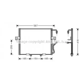 Condenseur, climatisation AVA QUALITY COOLING KA5011