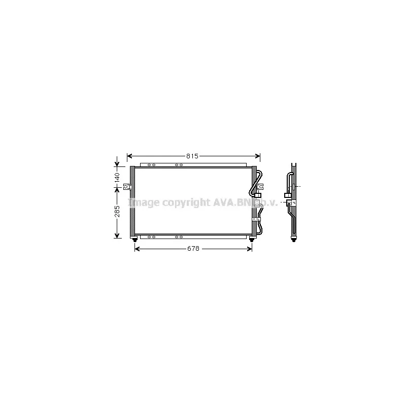 Condenseur, climatisation AVA QUALITY COOLING KA5014