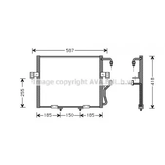 Condenseur, climatisation AVA QUALITY COOLING KA5015