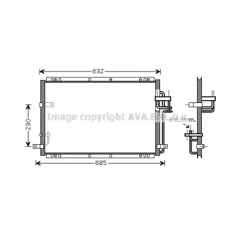 Condenseur, climatisation AVA QUALITY COOLING KA5085