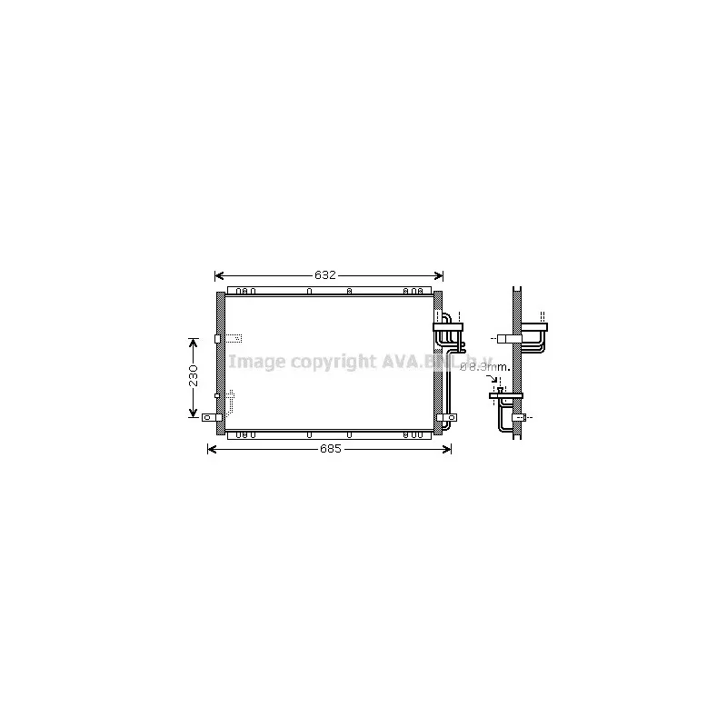 Condenseur, climatisation AVA QUALITY COOLING KA5085