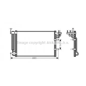 Condenseur, climatisation AVA QUALITY COOLING KA5093D