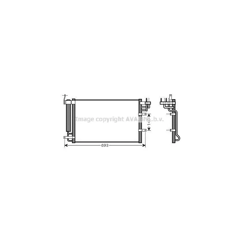 Condenseur, climatisation AVA QUALITY COOLING KA5093D