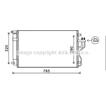 Condenseur, climatisation AVA QUALITY COOLING KA5153D