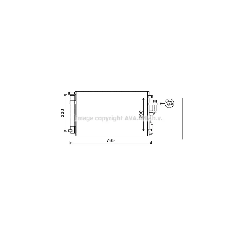 Condenseur, climatisation AVA QUALITY COOLING KA5153D
