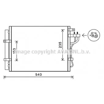 Condenseur, climatisation AVA QUALITY COOLING KA5188D