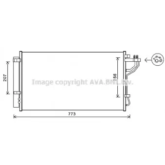 Condenseur, climatisation AVA QUALITY COOLING KA5255D