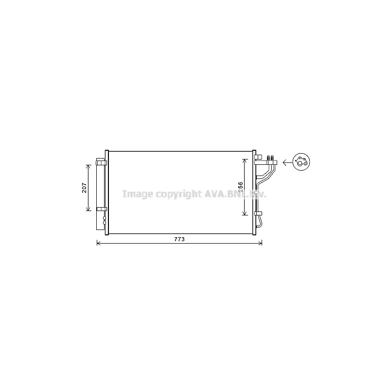 Condenseur, climatisation AVA QUALITY COOLING KA5255D